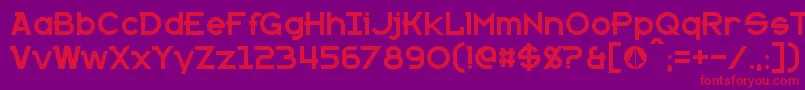 Kanno Font – Red Fonts on Purple Background