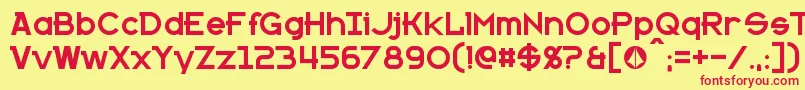 Kanno Font – Red Fonts on Yellow Background