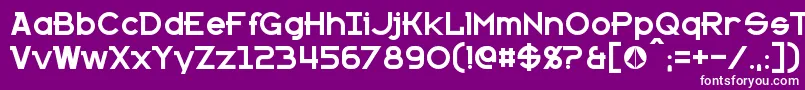 フォントKanno – 紫の背景に白い文字