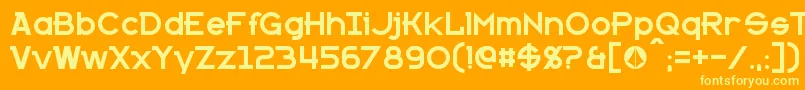 Kanno Font – Yellow Fonts on Orange Background