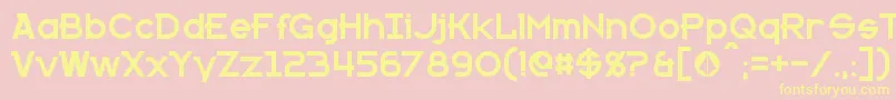 Kanno Font – Yellow Fonts on Pink Background