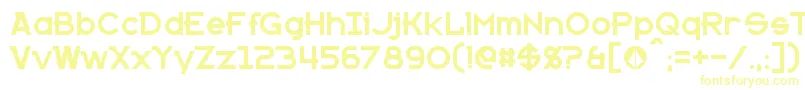 Kanno Font – Yellow Fonts on White Background