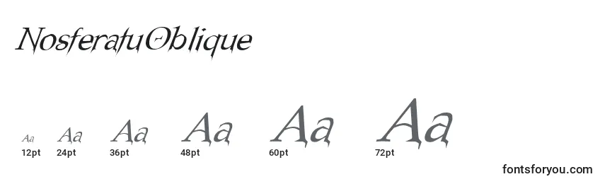 NosferatuOblique Font Sizes