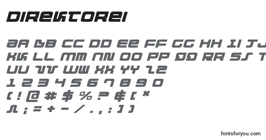 Шрифт Direktorei – алфавит, цифры, специальные символы
