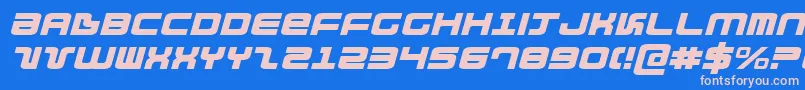 Direktorei Font – Pink Fonts on Blue Background