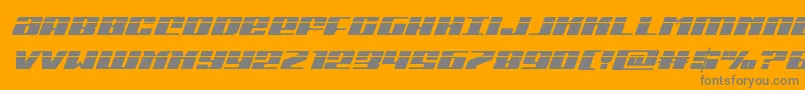 Michiganlaserital Font – Gray Fonts on Orange Background