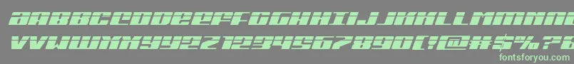 Michiganlaserital Font – Green Fonts on Gray Background