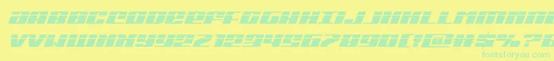 Michiganlaserital Font – Green Fonts on Yellow Background