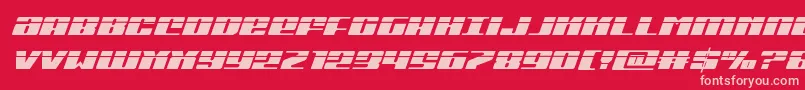 Michiganlaserital-Schriftart – Rosa Schriften auf rotem Hintergrund