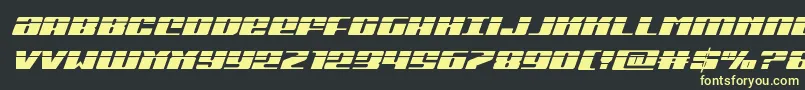 Michiganlaserital Font – Yellow Fonts on Black Background