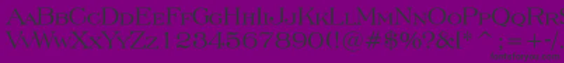 フォントEngraversRomanBt – 紫の背景に黒い文字