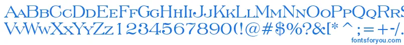 EngraversRomanBt-fontti – siniset fontit valkoisella taustalla