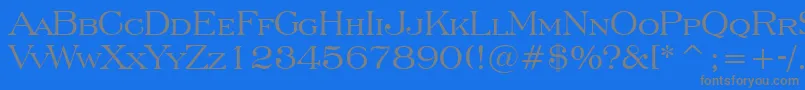 Шрифт EngraversRomanBt – серые шрифты на синем фоне