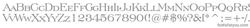 フォントEngraversRomanBt – 白い背景に灰色の文字