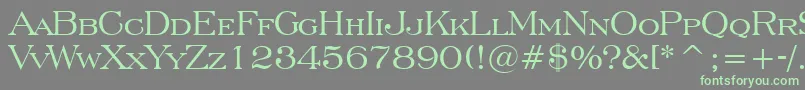 Шрифт EngraversRomanBt – зелёные шрифты на сером фоне