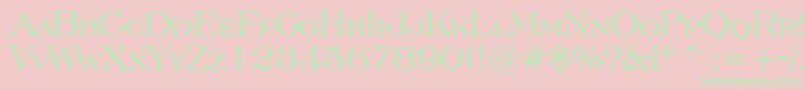 フォントEngraversRomanBt – ピンクの背景に緑の文字