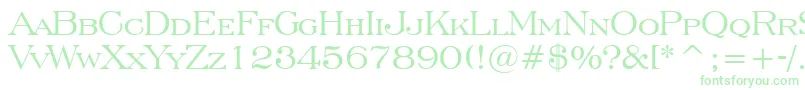 EngraversRomanBt-fontti – vihreät fontit valkoisella taustalla