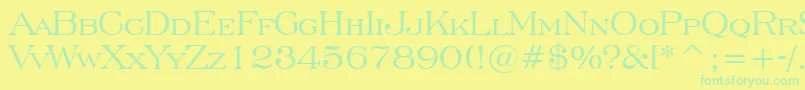 Шрифт EngraversRomanBt – зелёные шрифты на жёлтом фоне