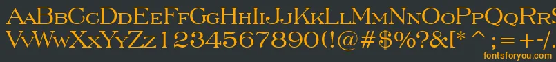Шрифт EngraversRomanBt – оранжевые шрифты на чёрном фоне