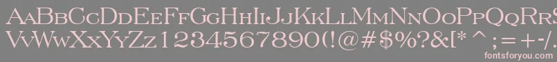 EngraversRomanBt-fontti – vaaleanpunaiset fontit harmaalla taustalla
