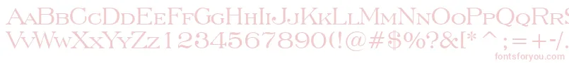 EngraversRomanBt-fontti – vaaleanpunaiset fontit valkoisella taustalla