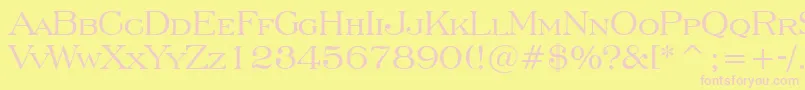 EngraversRomanBt Font – Pink Fonts on Yellow Background