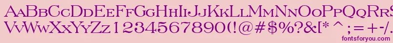 EngraversRomanBt Font – Purple Fonts on Pink Background