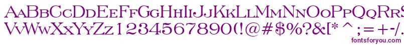 フォントEngraversRomanBt – 紫色のフォント