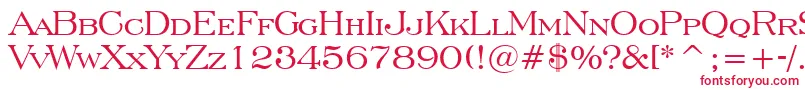 EngraversRomanBt-fontti – punaiset fontit
