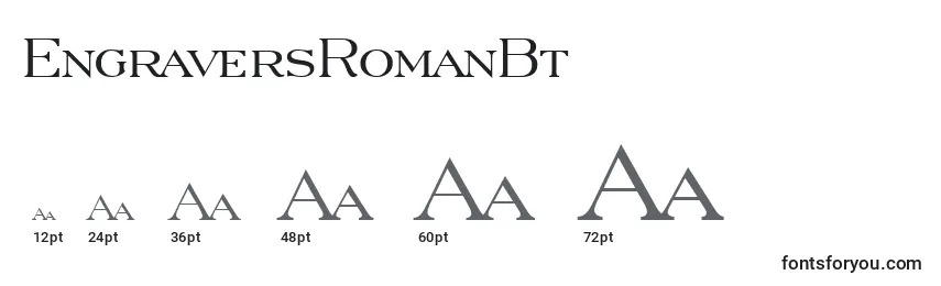 Размеры шрифта EngraversRomanBt