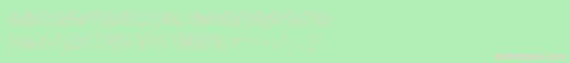 Telidoncd Italic Font – Pink Fonts on Green Background