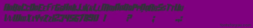 SfAftershockDebrisCondensedItalic Font – Black Fonts on Purple Background