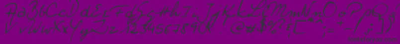Fonte SoliDeoGloria – fontes pretas em um fundo violeta
