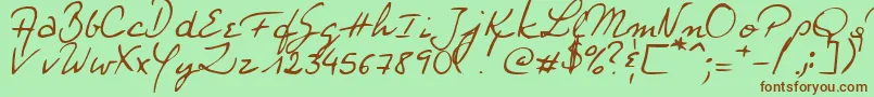 SoliDeoGloria Font – Brown Fonts on Green Background