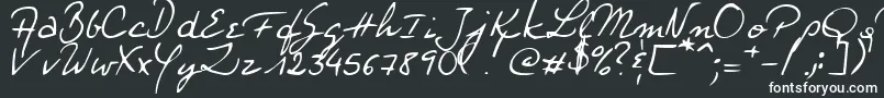 フォントSoliDeoGloria – 黒い背景に白い文字