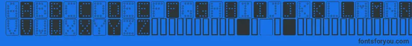 Шрифт DominoBred – чёрные шрифты на синем фоне