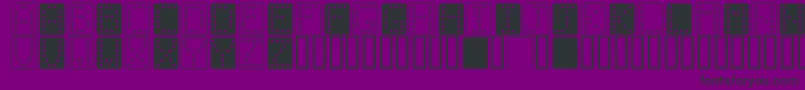 DominoBred-Schriftart – Schwarze Schriften auf violettem Hintergrund
