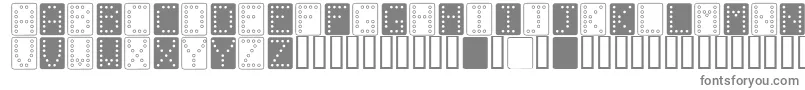 フォントDominoBred – 白い背景に灰色の文字