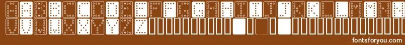 フォントDominoBred – 茶色の背景に白い文字
