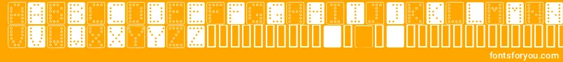 DominoBred Font – White Fonts on Orange Background