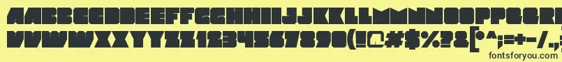 Mod Font – Black Fonts on Yellow Background