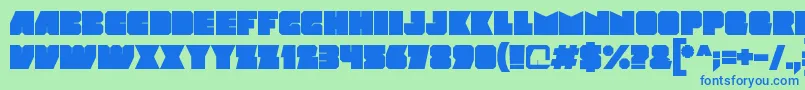 フォントMod – 青い文字は緑の背景です。
