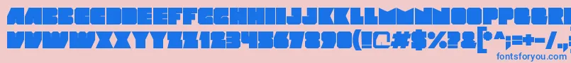 Mod Font – Blue Fonts on Pink Background