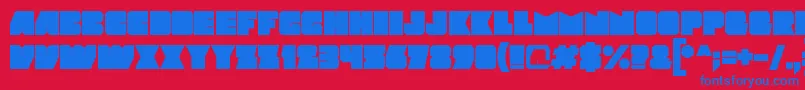 Mod Font – Blue Fonts on Red Background