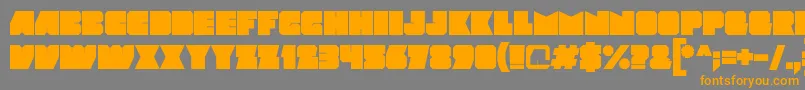 フォントMod – オレンジの文字は灰色の背景にあります。