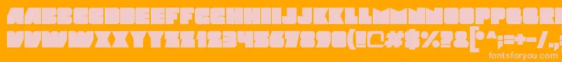 Mod Font – Pink Fonts on Orange Background