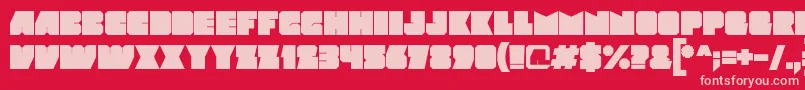 Mod Font – Pink Fonts on Red Background