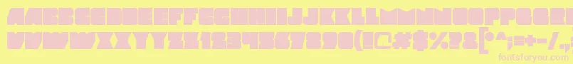 Mod Font – Pink Fonts on Yellow Background