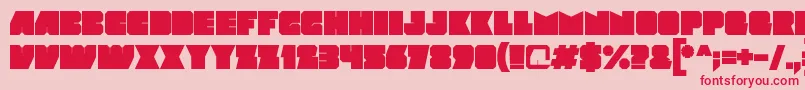 フォントMod – ピンクの背景に赤い文字