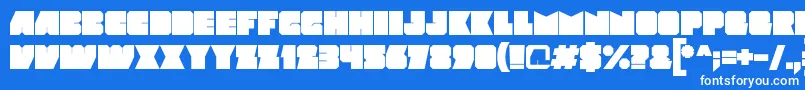 Mod Font – White Fonts on Blue Background